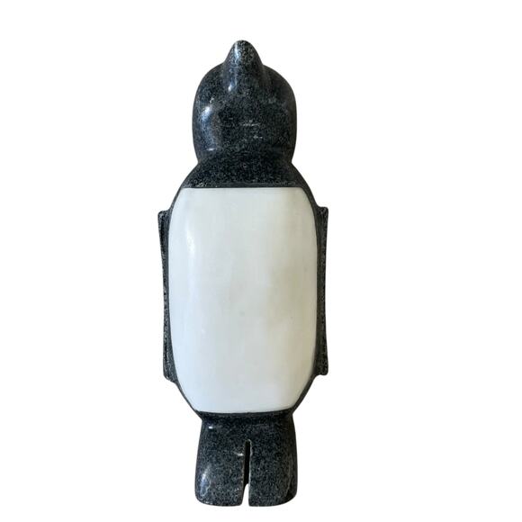 Becki Owens Marble Penguin Figurine 8in Black & White New - Picture 12 of 15